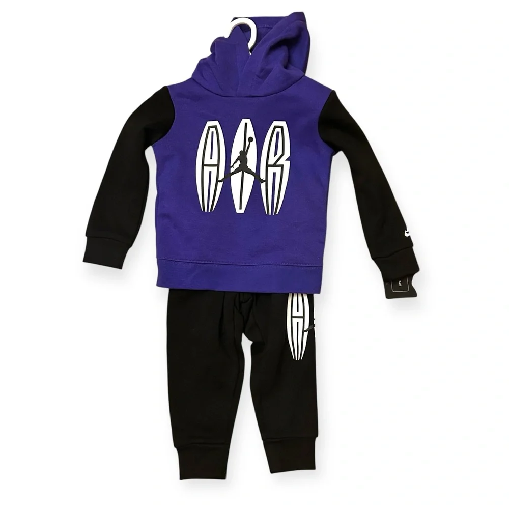 NWT Jordan Boys 2-Piece Set Dark Concord Hoodie & Pants 2T